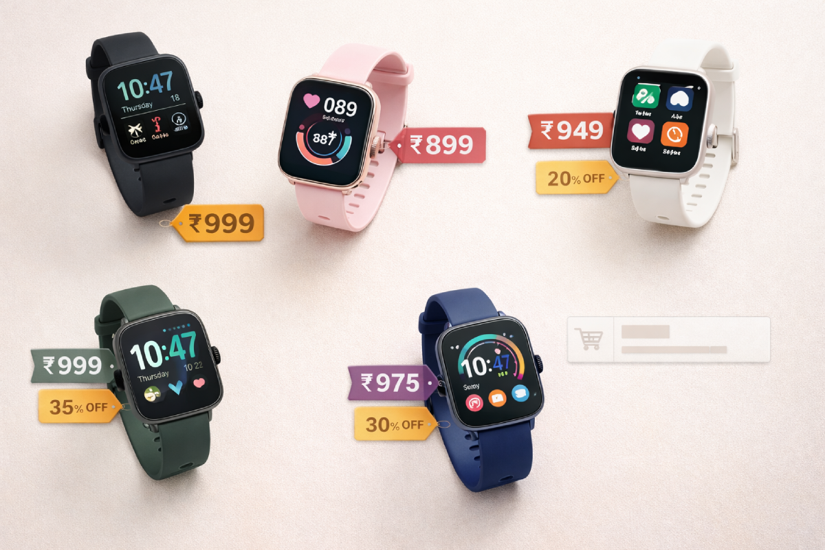 Best Smartwatches Under ₹1,000 on Amazon (India)