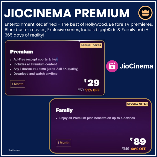 JioCinema Coupons: Stream the Latest Movies & Shows