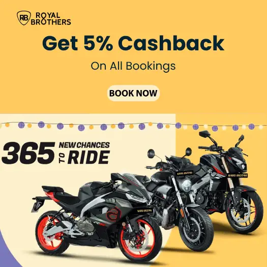 Royal Brothers Coupon Codes: Best Self-Drive Bike Rentals